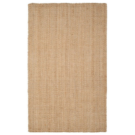 Coastal Style Handwoven Jute Rug with Natural Seagrass and Soft Texture, 8' X10'