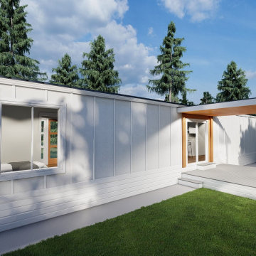 Knightway Mobile Home Reno. Exterior Design, Landscape Design, 3D Visualization.