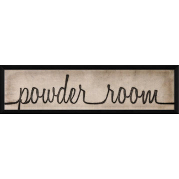 Powder Room Framed Sign
