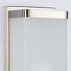 1-Light Linen Glass Wall Sconce, Brushed Nickel