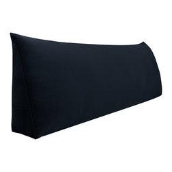 WOWMAX - Bed Wedge Reading Pillow Headboard Daybed Cushion Backrest Triangle Black, 71x20x8 - Bed Pillows