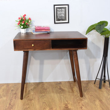 Handmade 100% Mango Wood Knock Down Rectangular Shaped Indoor Study Table