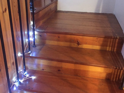 Hardwood Floor Options For A Wood Panel Ceiling Staircase