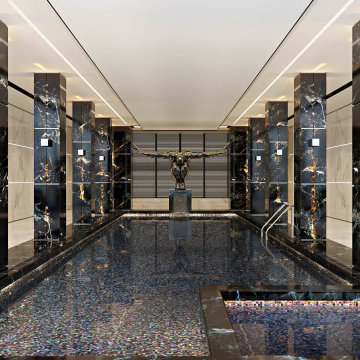 3D Design Rendering for a Swimming Pool