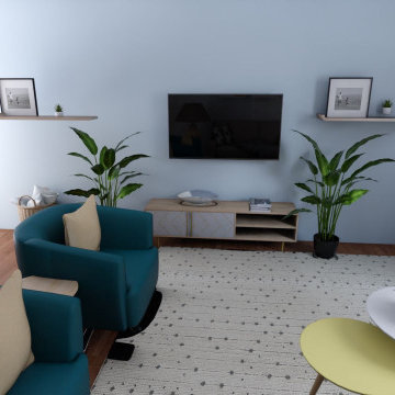 Boho/Mid-Century Living Room