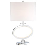 Lite Source - Renia II Table Lamp with LED Night C White Shade E27 A 100W & LED 6W - Stylish and bold. Make an illuminating statement with this fixture. An ideal lighting fixture for your home.&nbsp