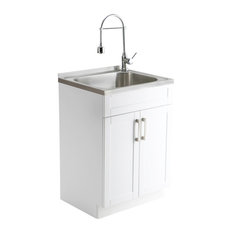 50 Most Por Utility Sinks For 2018 Houzz Simpli Home Ltd Hennessy 24 Laundry Vanity Set White