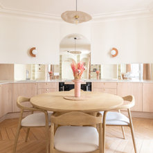 Transitional Dining Room by Maison Gabinel