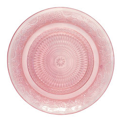 GreenGate Glass Plate Pale - Pink - Serving Dishes & Platters