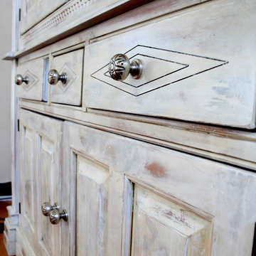 DISTRESSED ENTERTAINMENT CENTER-AFTER