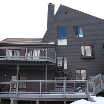 Dark Exterior Remodel | James Hardie Siding with Stone Accents