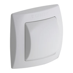 Geberit Alpine White Single Flush Pneumatics Flush Plate - Bathroom Fixtures