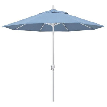 9' Aluminum Umbrella Push Tilt, Sunbrella, Air Blue