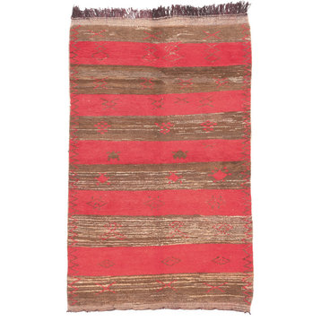 Vintage Striped Moroccan Rug, 05'04 x 08'01