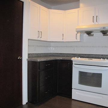 Kitchen Remodel Done in Both Cherry Veneer and Stain White Veneer