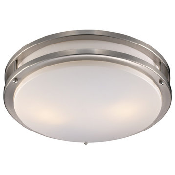 Trans Globe Lighting PL-10262 3 Light 17"W Flush Mount Ceiling - Brushed Nickel