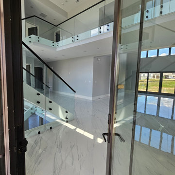 Project #125 | Modern Open-Riser Staircase with Glass Balustrade