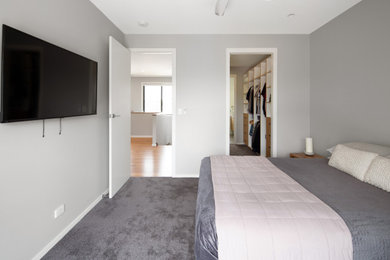 Inspiration for a contemporary bedroom in Brisbane.