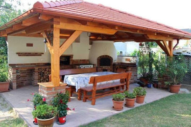 Inspiration for a mediterranean kitchen remodel in Tampa