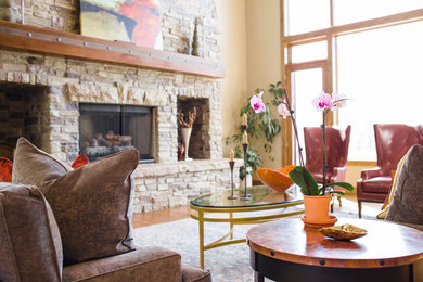 Elegant living room photo in Salt Lake City