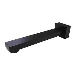 Square Matte Black Wall Spout SKU: MS01 - Bathroom Taps and Shower Heads