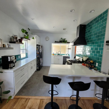 GREEN AND WHITE KITCHEN