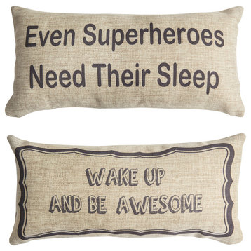 Super Hero Comics Be Awesome Message Gifts Double Sided Pillow