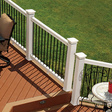 RadianceRail in Coastal White with metal balusters