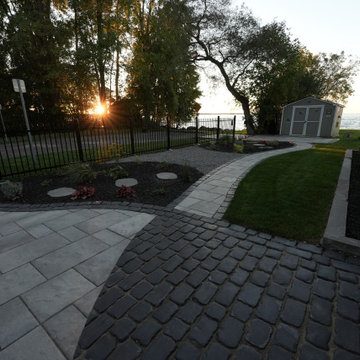Modern Front Yard Interlocking & Landscape Design