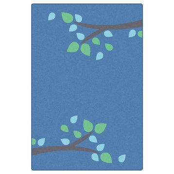 CK-1054 KIDSoft Branching Out, Blue, 4'x6' Rectangle