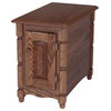 Solid Oak Country Style Chair Side Table, Autumn Oak