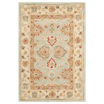 Safavieh Antiquity Collection AT822 Rug, Gray/Blue/Beige, 2'3"x4'