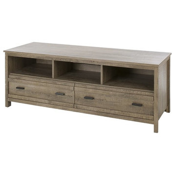 South Shore Exhibit Tv Stand For Tvs Up To 60'', Weathered Oak