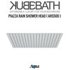 Aqua Piazza 20" Super Slim Square Rain Shower Head, Chrome