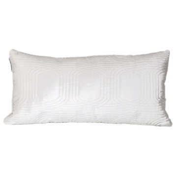 Parkland Collection Iphis Transitional White Throw Pillow PILL21388P