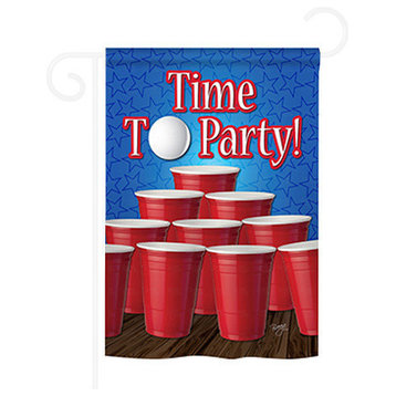 Time To Party! 2-Sided Impression Garden Flag
