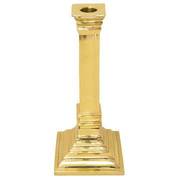 Novelli Brass Candleholder, 10", Polished