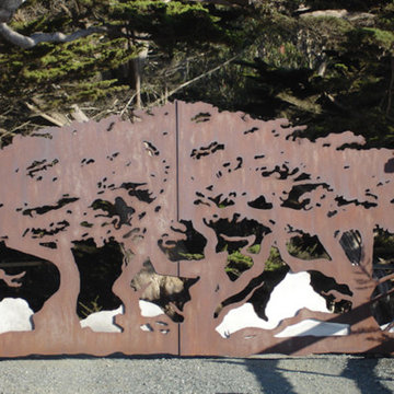 Custom Iron Tree Gate