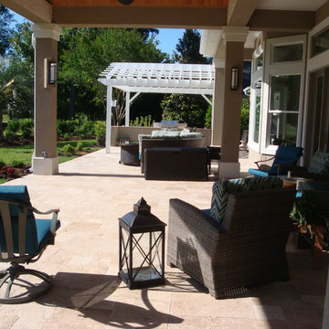 Premium Select French Pattern Walnut Tumbled Travertine Pavers