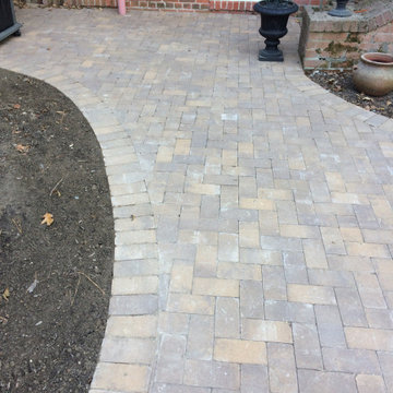 Large Back Yard Patio with Retaining Walls