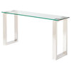Samuele Console Table, Clear Glass