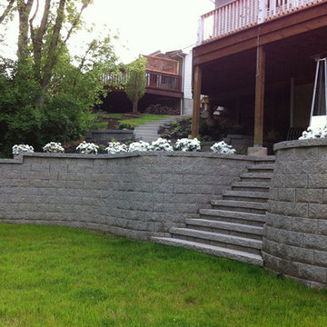 Retaining Walls with Grand Staircase
