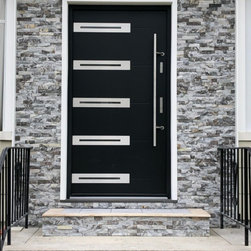 Modern Entry Door in Black. Hurricane impact entry door - Products