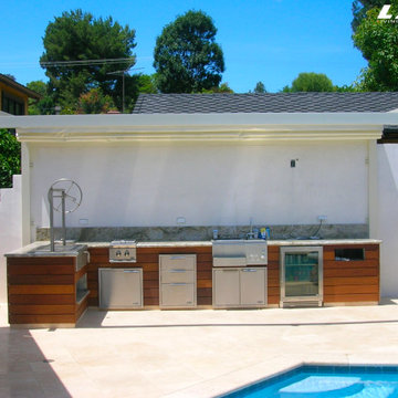 PergoRoof - retractable aluminum pergola - in a villa in California