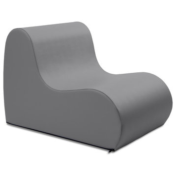 Midtown Foam Classroom Chair, Medium Sizel - Premium Vinyl - Charcoal