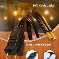 48 FT Outdoor String Lights Commercial Grade Weatherproof Strand