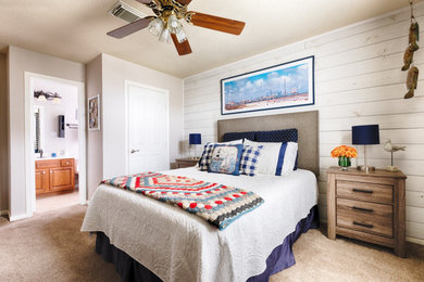 Inspiration for a coastal home design remodel in Houston