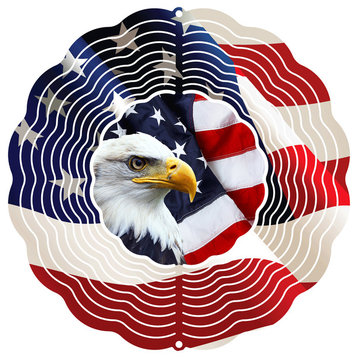 Eagle Flag 6" Wind Spinner
