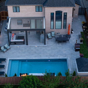 Complete Backyard Transformation with Pool, Fire Feature & Outdoor Kitchen