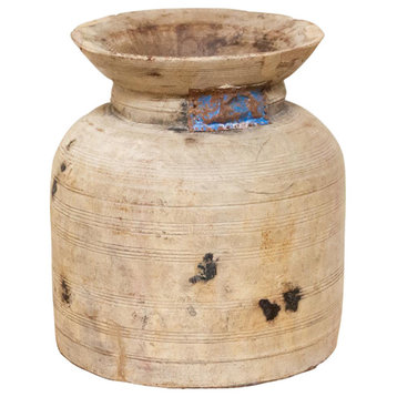 Rustic Colonial Wooden Water Pot-Rani